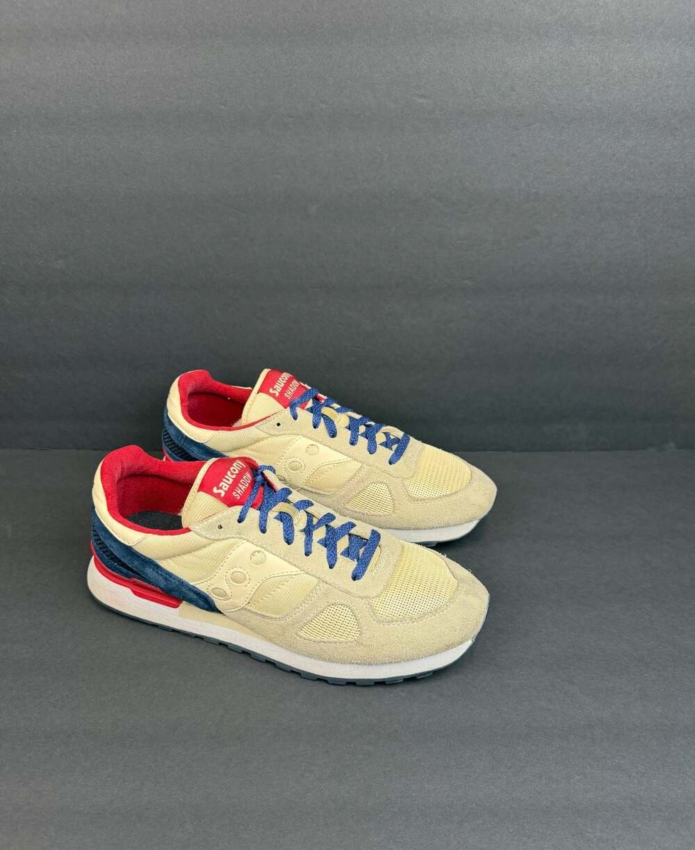 Saucony Shadow Original S2108-581 Cream Navy Red Sneakers